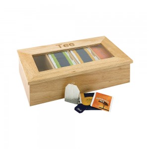Κουτί ξύλινο, μπεζ για φακελάκια τσαγιού 33,5x20 cm | 9 cm