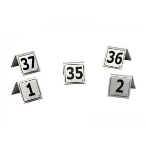 Ταμπελάκια σήμανσης για τραπέζια Inox σετ 1-20