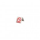 Επιτραπέζια σήμανση "No smoking" Inox 6x6 cm