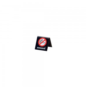 Επιτραπέζια σήμανση "No smoking" P/G μαύρο 7,5x7,5 cm