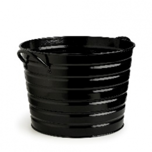 Σαμπανιέρα γαλβανιζέ μαύρη |  32 cm