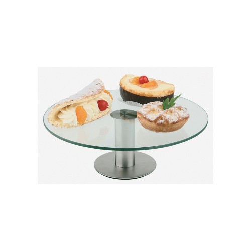 Βάση κέικ γυάλινη με πόδι ανοξείδωτο 18/8 30 cm | 11 cm