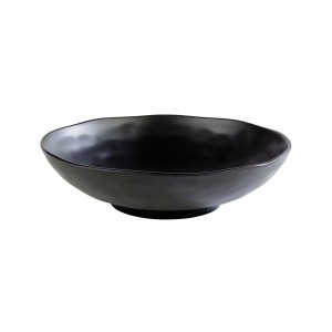 Σαλατιέρα μελαμίνης σφυρήλατη, "Zen" μαύρη, 31 cm | 8,5 cm