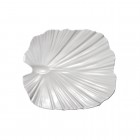 Πιατέλα μελαμίνης "φύλλο" λευκή"Natural collection"  42x42 cm | 4,5 cm