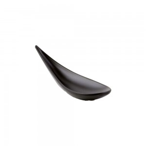 Κουτάλι amuse-bouche μελαμίνης, "Boat" μαύρο 14,5x4,5 cm | 4,5 cm