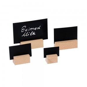 Ξύλινο stand και κάρτα σήμανσης μπουφέ 4x6 cm