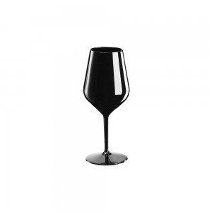 Ποτήρι άθραυστο Tritan κρασιού μαύρο 47 cl