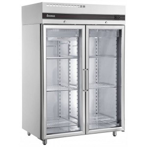 Ψυγείο βιτρίνα θάλαμος συντήρησης διπλός Inox-Glass|  -2°C +8°C | 144 × 91 × 210 cm