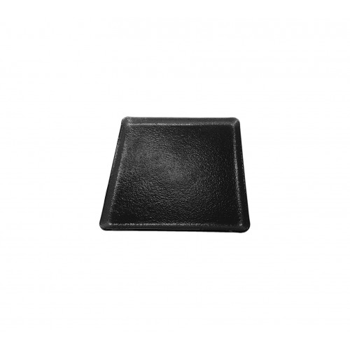 Πιάτο τετράγωνο μαύρο με rim 24x24 cm